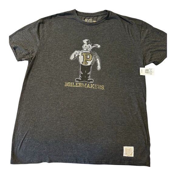 ORIGINAL RETRO  BRAND COLLEGIATE T-SHIRT PURDUE BOILERMAKERS( MENS 2X) Black NWT - Picture 1 of 7
